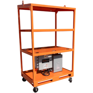 4 6 Pack Industrial Welding Racks left side