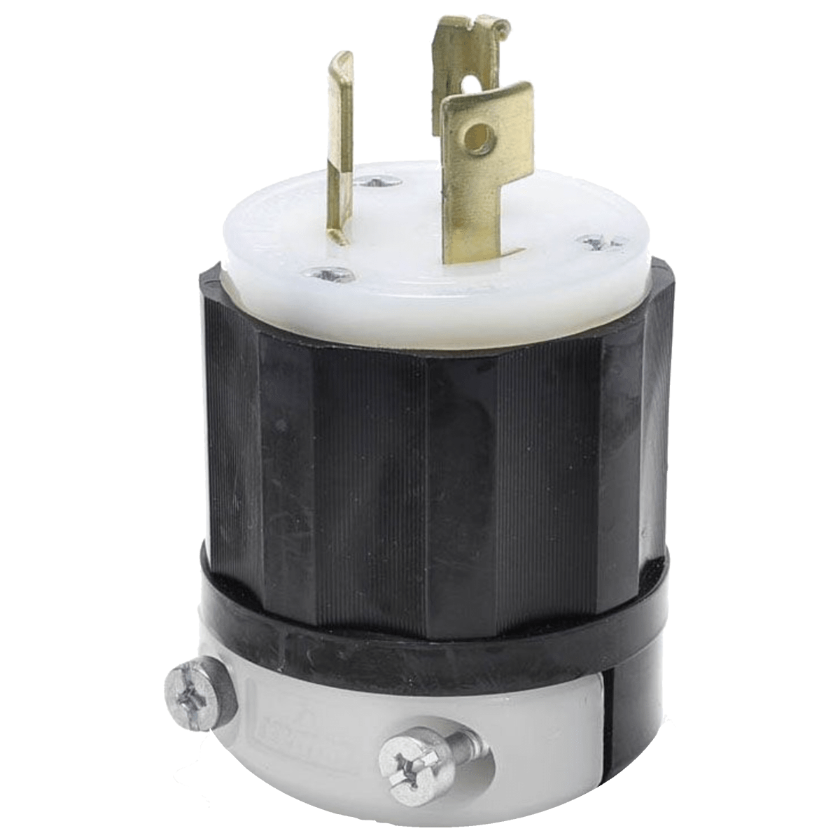 Leviton 9965-C 20A 125/250V Locking Plug, Non-NEMA, Black/White