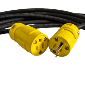 Extension cord with 5 15p plug