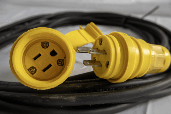 Yellow Industrial extension cord