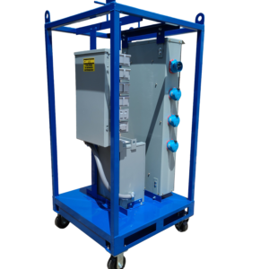 25 kVA cart mounted mobile power distribution unit for construction site and temporary field power applications