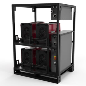 Rack Pack RP4 Welding Rack with Power Distribution – 4 Pack System Front Angle